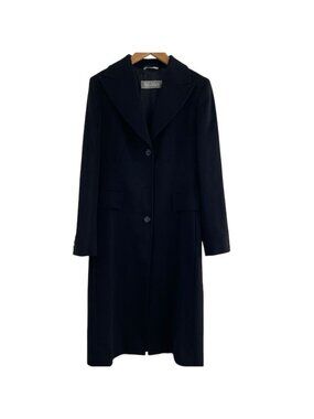 Max Mara Long Coat Outer Wool Black 36